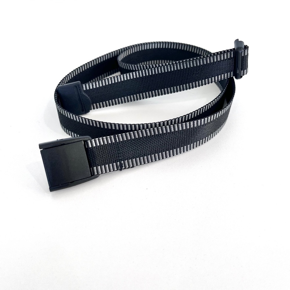 Black Striped Belt Woven Fabric Belt